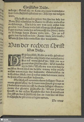 Van der rechten Christliken Bicht