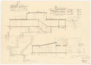 Arzthaus Prof. Bernhardt, Berlin-Charlottenburg: Schnitte 1:50 mit Details 1:10