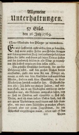 57 Stück. d. 26. July 1769.