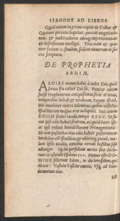 De Prophetia Abdiae.