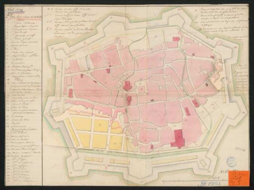Toul : plan des rues de la ville