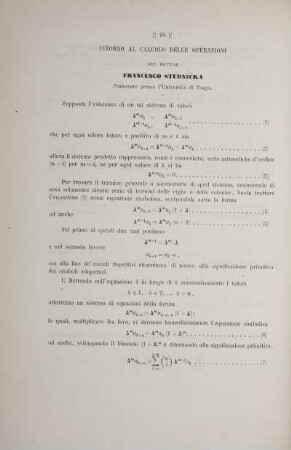 Intorno al calcolo delle operazioni.