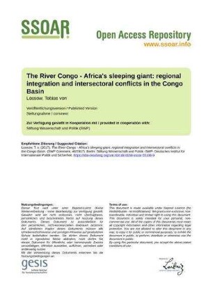 The River Congo - Africa's sleeping giant: regional integration and intersectoral conflicts in the Congo Basin