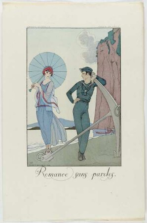 "Romance sans paroles", aus dem Mode-Almanach "Falbalas et Fanfreluches 1923"