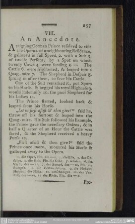 VIII. An Anecdote