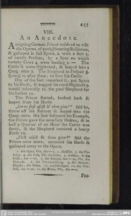 VIII. An Anecdote