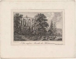 Klosterruinen auf dem Berg Oybin im Zittauer Gebirge, aus Carl Peschecks "Oybin bei Zittau in 12 Ansichten ..." (erweiterte Auflage?)