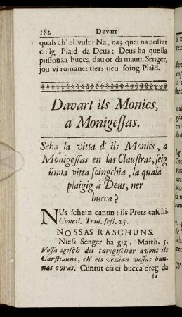 Davart ils Monics a Monigessas