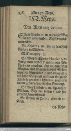 152. Reys. Von Wien nach Cracau