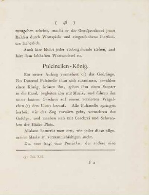 Pulcinellen-König.