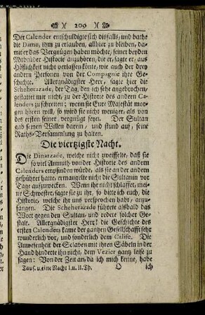 Die viertzigste Nacht.