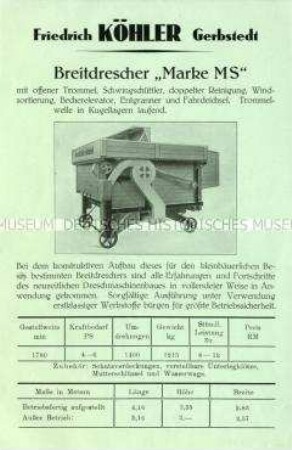 Breitdreschmaschine Typ "MS"
