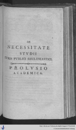 De Necessitate Studii Iuris Publici Ecclesiastici.