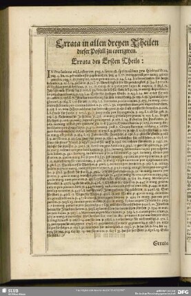 Errata in allen drey Theilen dieser Postill zu corrigiren