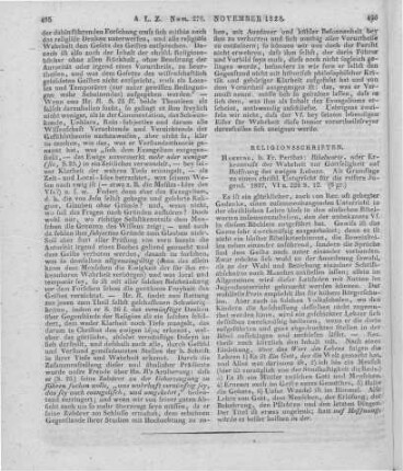Bibelworte oder Erkenntnis der Wahrheit zur Gottseligkeit auf Hoffnung des ewigen Lebens. Hamburg: Perthes 1827