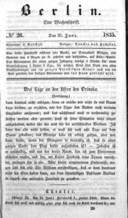 No. 26, 27. Juni 1835