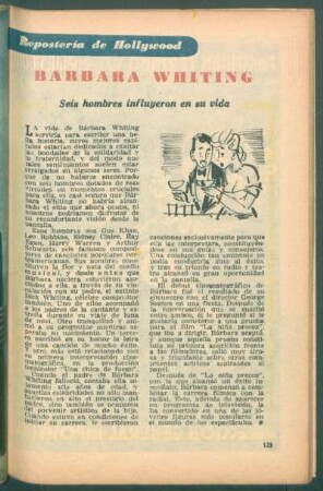 Barbara Whiting - seis hombres influyeron en su vida : Repostería de Hollywood