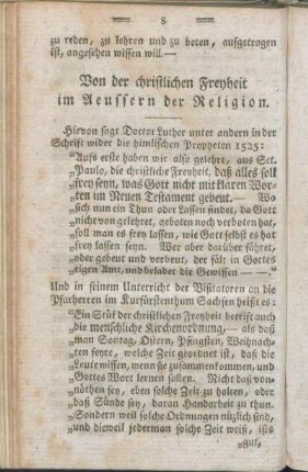 Von der christlichen Freyheit im Aeussern der Religion.