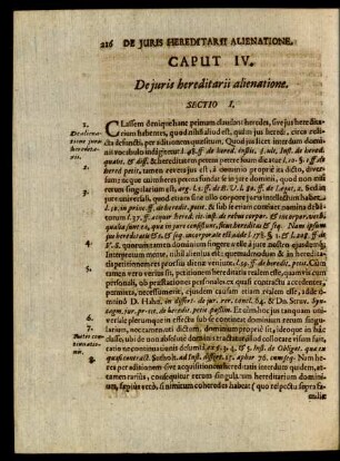 Caput IV. De juris hereditarii alienatione.