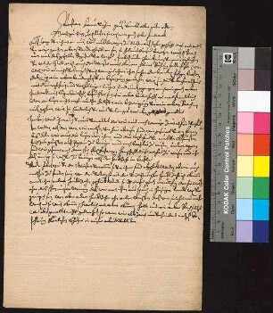 Entwurf eines Antwortschreibens der Bautzener Leineweberinnung.