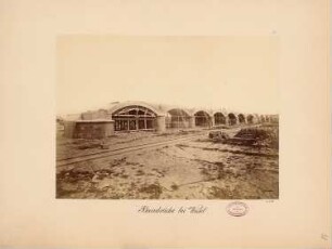 Venlo-Hamburger Eisenbahn. Rheinbrücke, Wesel: Ansicht der Vorlandbrücke vor der Fertigstellung