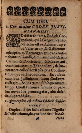 Memoriale Praecipuarum Legum Codicis : Per Qvaestiones adornatum ... Nunc In utilitatem eorum, qui Jura tractant, publici juris factum