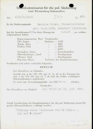 Haendle, Ernst