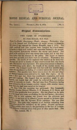 Boston medical and surgical journal. 89. 1873/74 (1874)