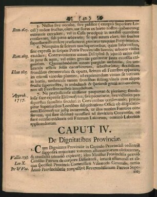 Caput IV. De Dignitatibus Provinciae.