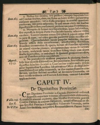 Caput IV. De Dignitatibus Provinciae.