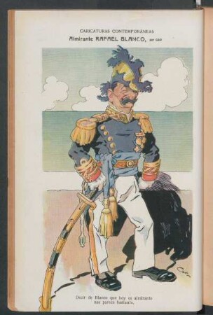 Almirante Rafael Blanco : Caricaturas contemporáneas