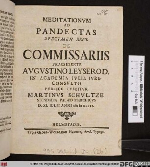 De Commissariis
