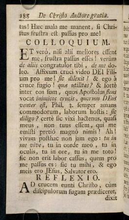 188-190, Colloquium; Reflexio