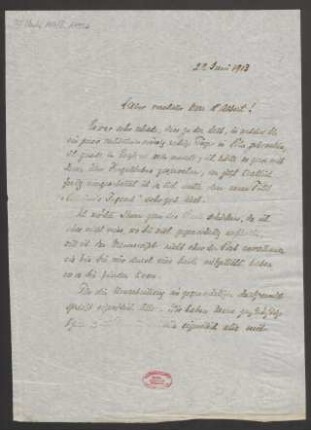 Brief an Eugen d' Albert : 22.06.1913