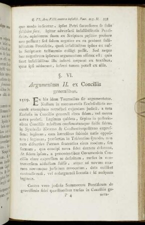 §. VI. Argumentum II. ex Conciliis generalibus.