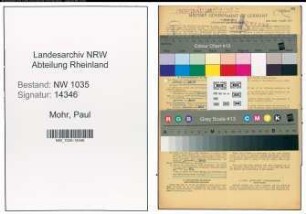 Entnazifizierung Paul Mohr , geb. 01.01.1914 (Steiger)