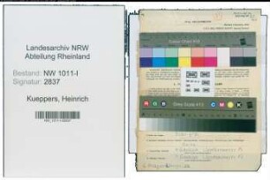 Entnazifizierung Heinrich Kueppers , geb. 26.09.1891 (Hausmeister)