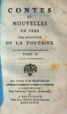 Contes et nouvelles en vers, Tome 2