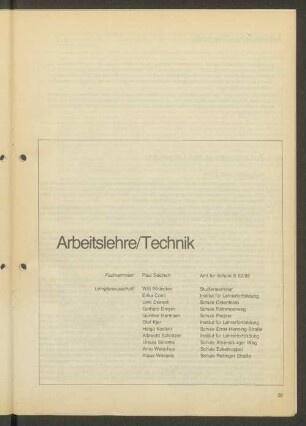 Arbeitslehre/Technik