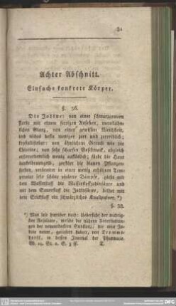 Achter Abschnitt. Einfache konkrete Körper