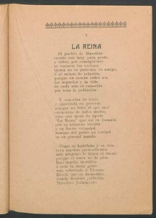 V - La reina