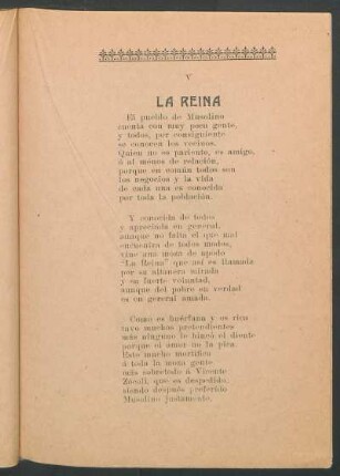 V - La reina
