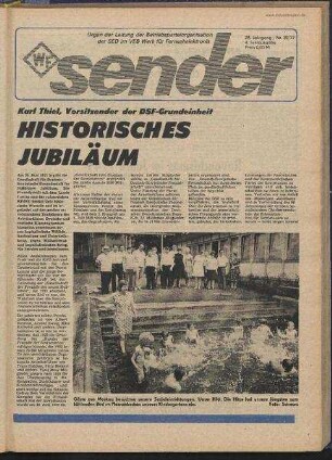 Betriebszeitung 'WF-Sender', Nr.22/1977 (4. Juniausgabe 1977)