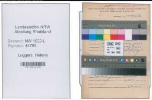 Entnazifizierung Helene Loggers , geb. 31.05.1922 ()