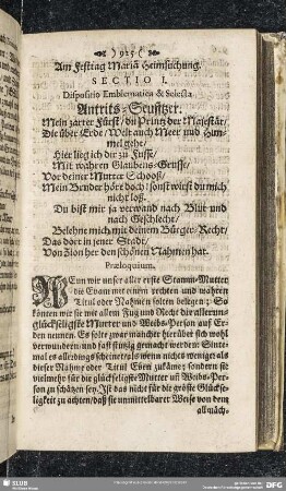 Am Festtag Mariä Heimsuchung