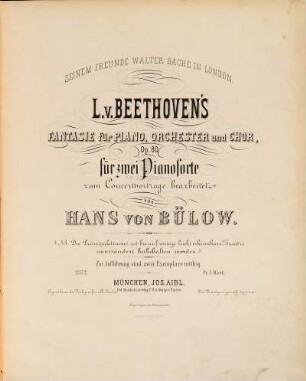 L. v. Beethoven's Fantasie für Piano, Orchester und Chor : op. 80