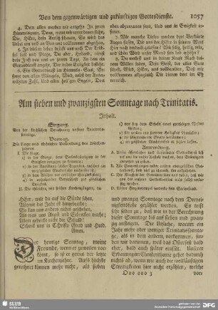 Am sieben und zwanzigsten Sonntage nach Trinitatis