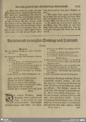 Am sieben und zwanzigsten Sonntage nach Trinitatis