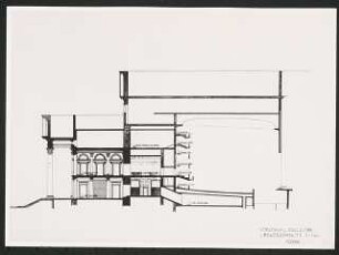 Nationaltheater, München Wiederaufbau: Längsschnitt / Entwurf Vorschlag Regierung von Oberbayern