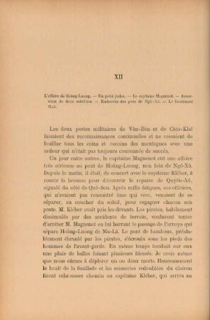 XII. L'affaire de Hoang-Luong ...